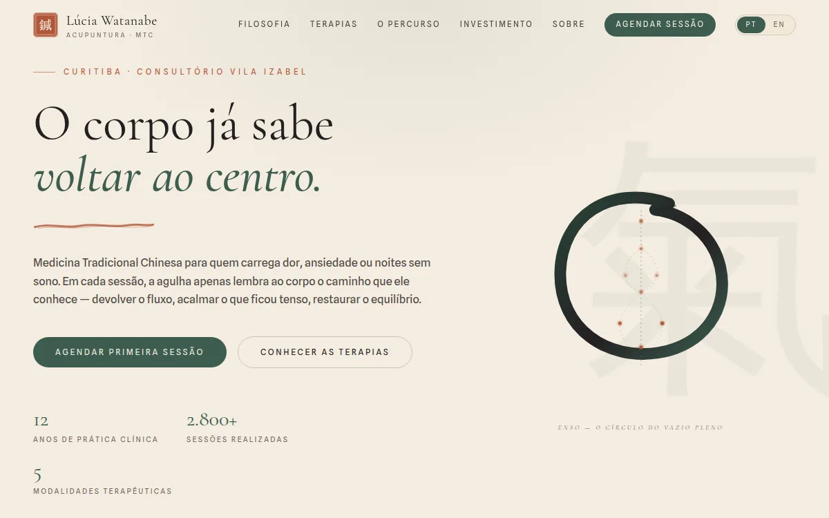 Site zen sumie em papel arroz com mapa de meridianos para acupunturista